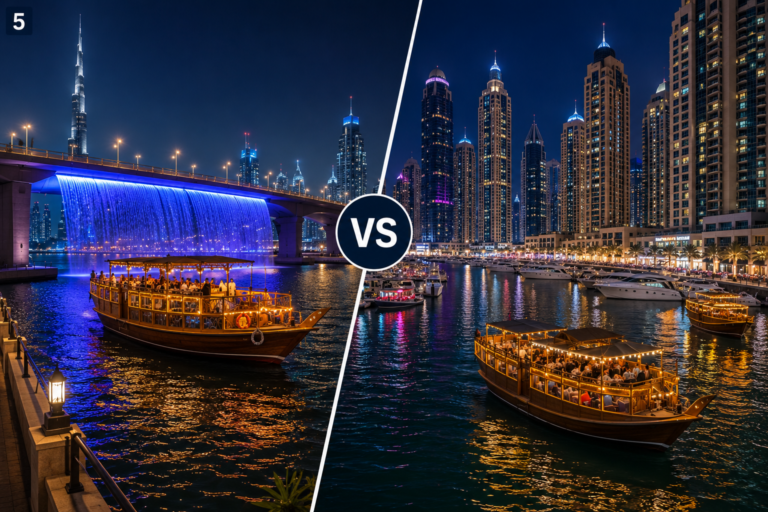 Dubai Canal vs Marina Cruise: What's the Difference?