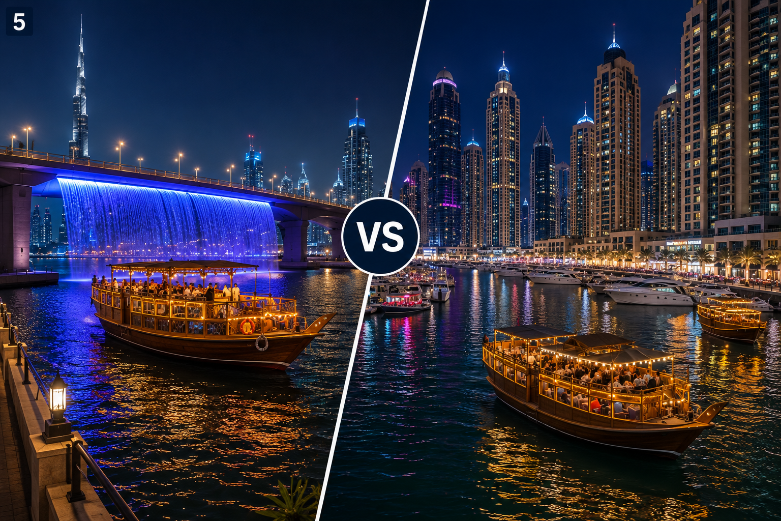 Dubai Canal vs Marina Cruise: What's the Difference?